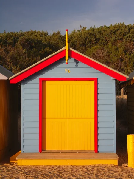 Fürdés a dobozok, a Brighton beach — Stock Fotó