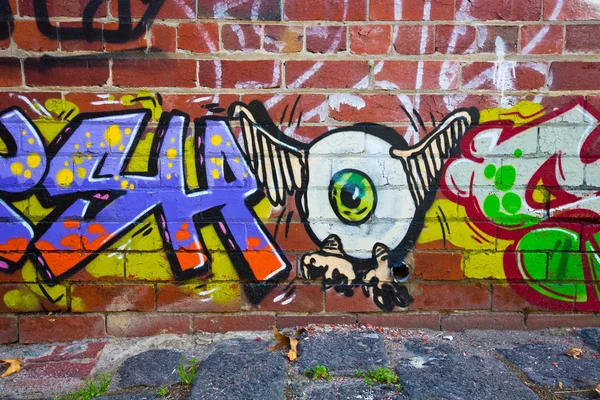 МЕЛЬБУРН - 29 ИЮНЯ: Уличное искусство неизвестного художника — стоковое фото