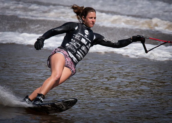 MELBOURNE, AUSTRALIA - MARCH 11: Regina Jaquess of the USA in the slalom event at the Moomba Masters — Stock Photo, Image