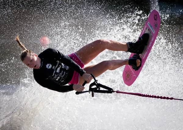 MELBOURNE, AUSTRALIA - MARCH 11:Whitney Mcclintock of Canada in the trick event at the Moomba Masters — Stock Photo, Image