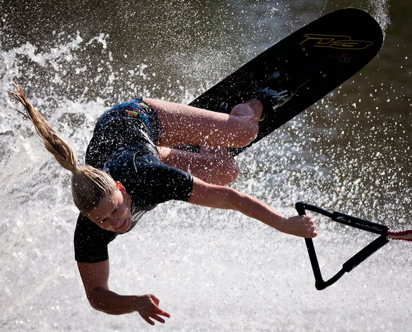 MELBOURNE, AUSTRALIA - MARCH 11: Michale Briant of Australia in the trick event at the Moomba Masters — ストック写真