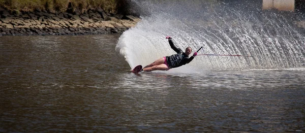 Melbourne, Austrálie - 12. března: whitney Mcclintocková Kanady vyhrál slalom událost na moomba masters — Stock fotografie