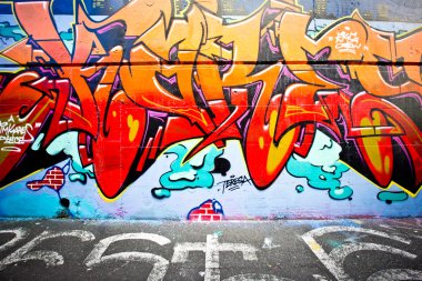Melbourne - 29 Haziran: Street art tanımlanamayan sanatçı tarafından. Melbourne grafiti