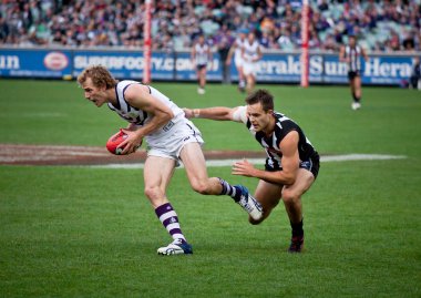 Collingwood's win over Fremantle on June 30, 2012 in Melbourne, Australia. clipart