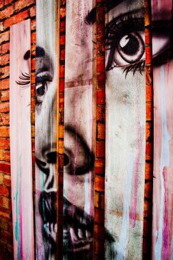 Melbourne - 29 Haziran: Street art tanımlanamayan sanatçı tarafından. Melbourn