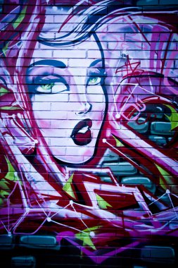 Melbourne - 29 Haziran: Street art tanımlanamayan sanatçı tarafından. Melbour