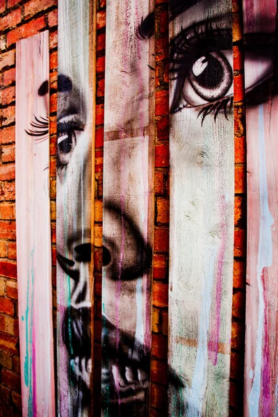 MELBOURNE - JUNE 29: Street art by unidentified artist. Melbourn — Stock Photo, Image