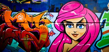 Melbourne - 29 Haziran: Street art tanımlanamayan sanatçı tarafından. Melbourne grafiti yönetim planı bir canlı kentsel kültür sokak sanatı önemini tanır