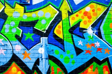 Melbourne - 29 Haziran: Street art tanımlanamayan sanatçı tarafından. Melbourne grafiti yönetim planı bir canlı kentsel kültür sokak sanatı önemini tanır