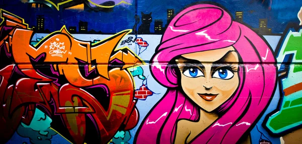 Melbourne - 29 juni: Street art av oidentifierad konstnär. Melbourne graffiti förvaltningsplanen erkänner betydelsen av gatukonst i en levande stadskultur — Stockfoto