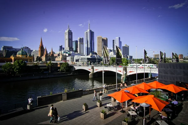 Panoramę Melbourne — Zdjęcie stockowe