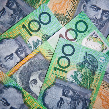 Australian 100 dollar bills clipart