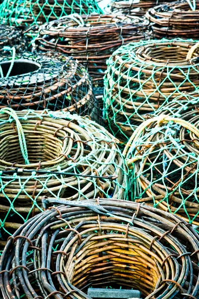 Velhos potes de lagostins - Strahan, Tasmânia — Fotografia de Stock