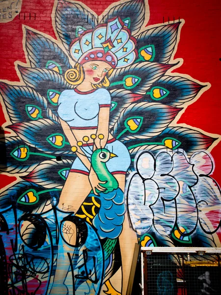 Arte callejero de artista no identificado. Melbourne — Foto de Stock