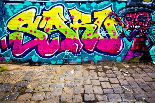 Bilinmeyen sanatçı tarafından sokak sanatı. Melbourne — Stok fotoğraf
