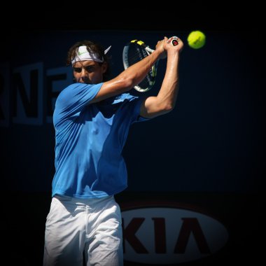 Melbourne, Avustralya - 16 Ocak: İspanya rafael nadal, bir halkla ilişkiler