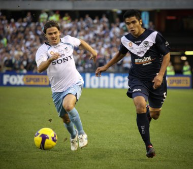 Melbourne - 20 Mart: Oyuncular eylem Sydney Fc A-Leagu içinde