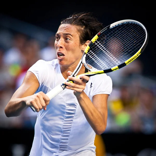 MELBOURNE - JANUARY 23: Francesca Schiavone of Italy in her mara — Stock Photo, Image