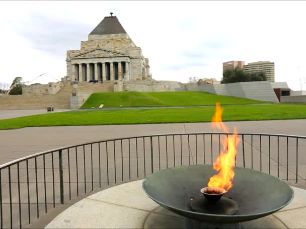 Monumento a la guerra en Melbourne, Australia — Vídeos de Stock