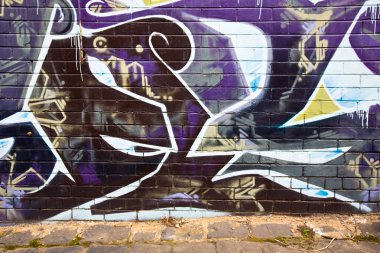 Melbourne - 11 Eylül: Street art tanımlanamayan sanatçı tarafından. Melbourn