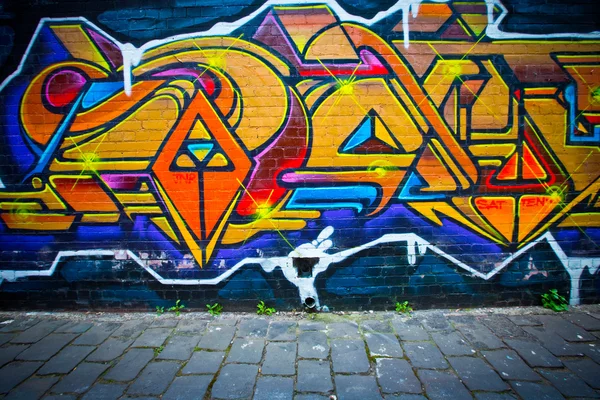 墨尔本-9 月 11 号: 街头艺术由不知名的艺术家。墨尔本 — 图库照片