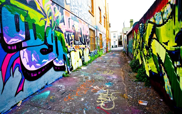 Melbourne - sept 11: street art von unbekanntem künstler. melbourn — Stockfoto