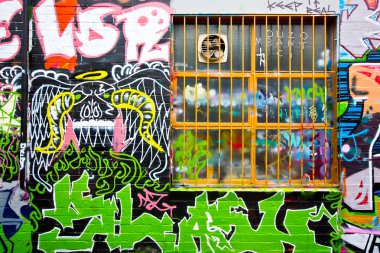 Melbourne - 11 Eylül: Street art tanımlanamayan sanatçı tarafından. Melbourn