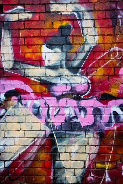 墨尔本-9 月 11 号: 街头艺术由不知名的艺术家。墨尔本 — 图库照片