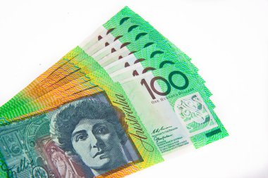 Australian 100 dollar notes clipart