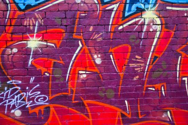 Melbourne - 11 Eylül: Street art tanımlanamayan sanatçı tarafından. Melbourn