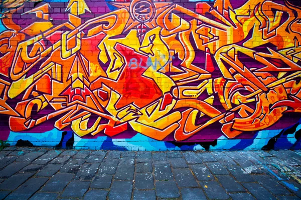 MELBOURNE - 11 SETTEMBRE: Street art di artisti non identificati. Melbourn — Foto Stock