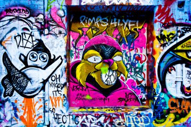 Melbourne - 15 Eylül: Street art tanımlanamayan sanatçı tarafından. Melbourne