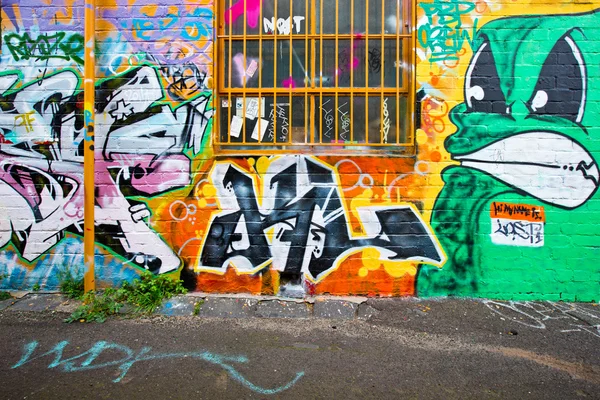 Melbourne - 11 september: Street art door onbekende kunstenaar. Melbourn — Stockfoto