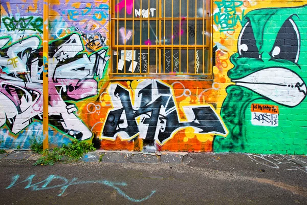 Melbourne - 11 Sept: Street art av oidentifierad konstnär. Melbourn — Stockfoto