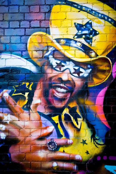 MELBOURNE - SEPT 11: Street art by unidentified artist. Melbourn — Stock Photo, Image