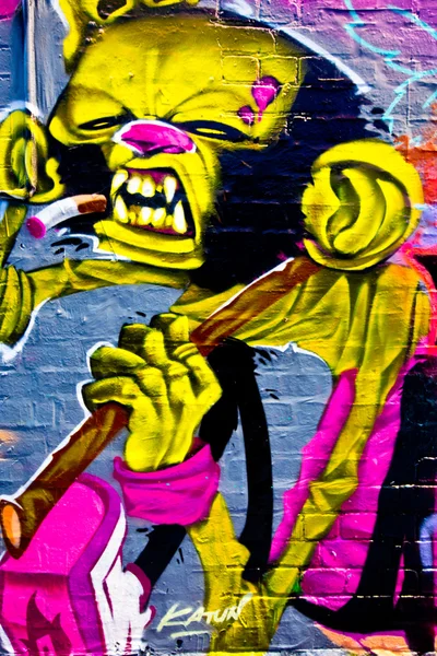 MELBOURNE - SEP 15: Street art by unidentified artist. Melbourne — Stock Photo, Image