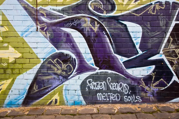 МЕЛЬБУРН - СЕНТЯБРЬ 11: Уличное искусство неизвестного художника. Мельбурн — стоковое фото