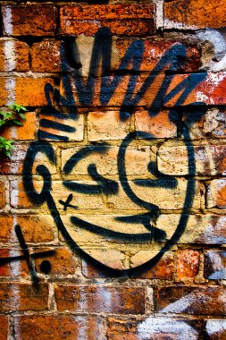 Melbourne - 25 Ekim: tanımlanamayan sanatçı tarafından sokak sanatı. Melbourne