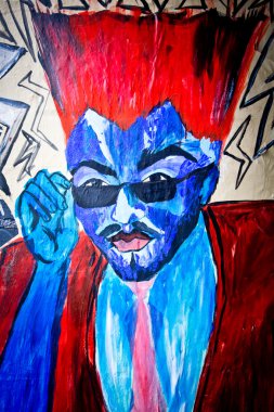 Melbourne - 25 Ekim: tanımlanamayan sanatçı tarafından sokak sanatı. Melbourne