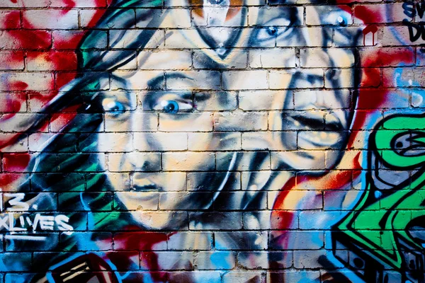 Melbourne - 25 października: ulica sztuki artysty niezidentyfikowane. Melbourne — Zdjęcie stockowe
