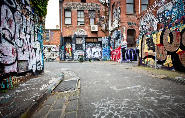 MELBOURNE - 25 OTTOBRE: Street art di artista non identificato. Melbourne — Foto Stock