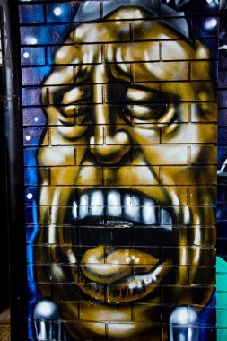 Melbourne - 25 Ekim: tanımlanamayan sanatçı tarafından sokak sanatı. Melbourne