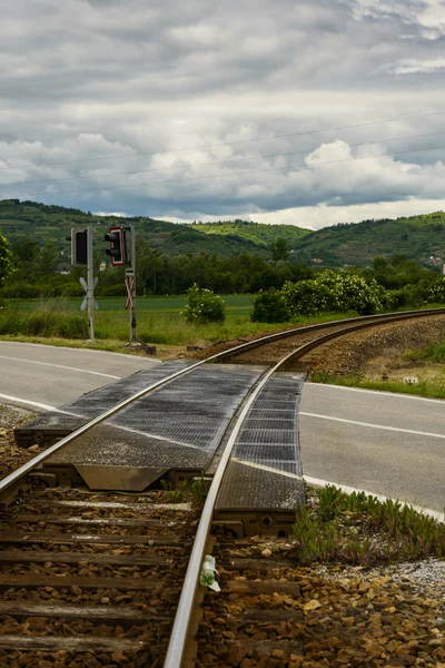 Železniční přejezd — Stock fotografie