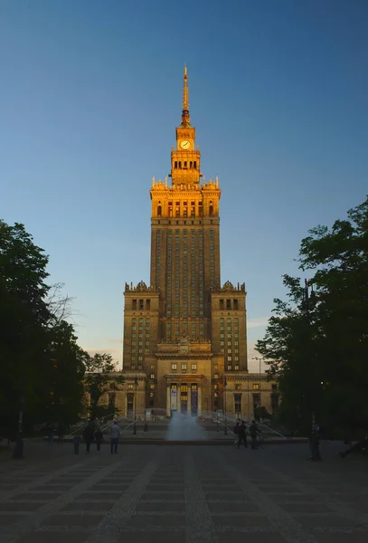 Varsovia Polonia Junio 2021 Palacio Cultura Ciencia Notable Edificio Gran —  Fotos de Stock