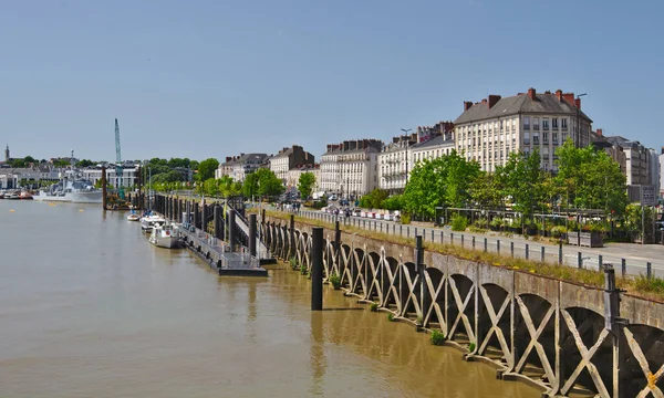 Nantes France May 2022 Loire River Flows City Nantes — 图库照片