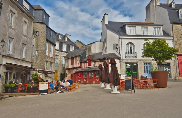 Colorful Old Houses Historical Center Vannes Coastal Medieval Town Morbihan — Stok fotoğraf