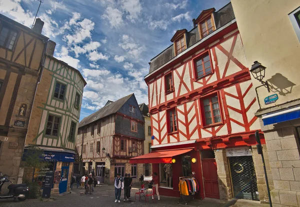 Vannes France May 2022 Colorful Old Wooden Houses Historical Center — Stock Fotó