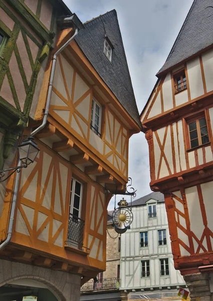 Vannes France May 2022 Colorful Old Wooden Houses Historical Center — 图库照片