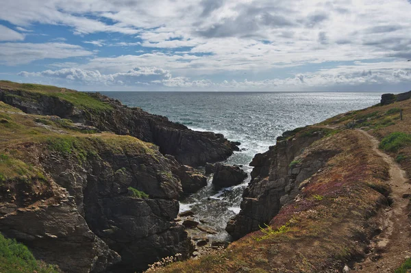 Scenic View Plage Port Rhu Atlantic Coast Brittany France — ストック写真