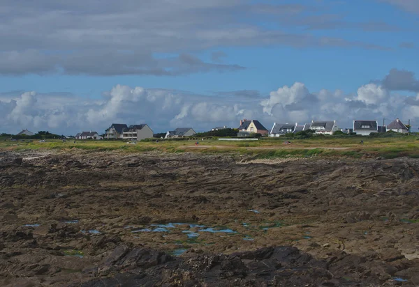 Architecture Quiberon Sommer Rain Commune Morbihan Department Brittany France — Stockfoto